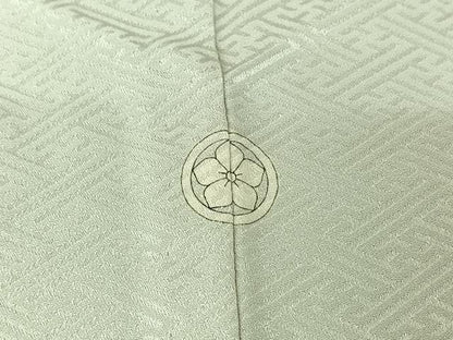 平和屋着物▽訪問着　単衣　総刺繍　絞り　草花文　金糸　正絹　逸品　AABH9839jh