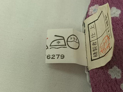 平和屋着物▽小紋　単衣　舞花文　AABH9843jh