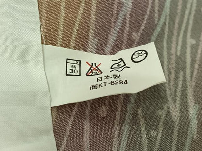 平和屋着物▽小紋　単衣　変わり斜縞　暈し染め　洗える着物　AABH9845jh