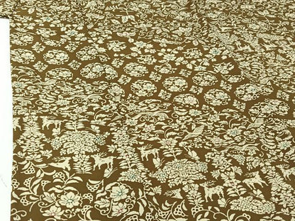 平和屋着物▽小紋　単衣　花蝶文　洗える着物　AABH9848jh