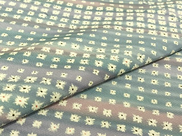 平和屋着物▽小紋　単衣　斜縞　暈し染め　洗える着物　AABH9857jh