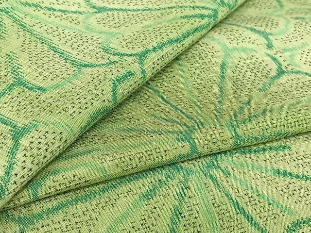 平和屋着物▽上質な紬　単衣　花尽くし文　正絹　逸品　AABH9858jh