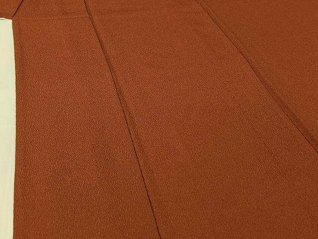 平和屋着物▽洗える最高級着物　＜英＞はなぶさ謹製　色無地　単衣　檜皮色　洗える着物　AABH9859jh