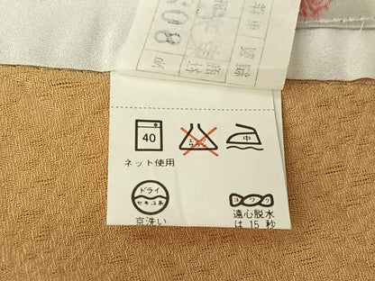 平和屋着物▽色無地　単衣　浅黄色　洗える着物　AABH9866jh