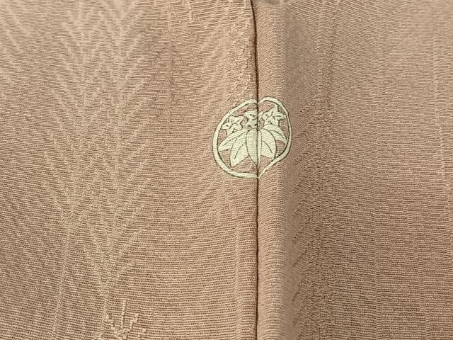 平和屋着物▽上質な色無地　単衣　樹林地紋　灰桜色　正絹　逸品　AABH9867jh