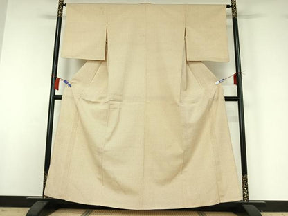 平和屋着物▽本塩沢　単衣　十字絣　正絹　逸品　AABH9881jh
