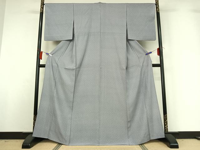 平和屋着物▽江戸小紋　単衣　花唐草文　正絹　逸品　AABH9888jh
