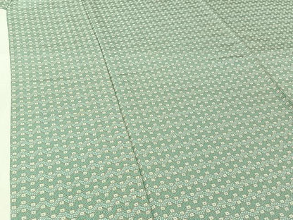 平和屋着物▽上質な小紋　単衣　横段文　正絹　逸品　AABH9889jh