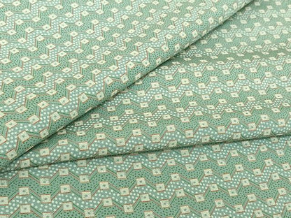 平和屋着物▽上質な小紋　単衣　横段文　正絹　逸品　AABH9889jh