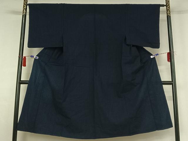 平和屋着物▽男性 紬 単衣 縞 正絹 逸品 AABH9896jh