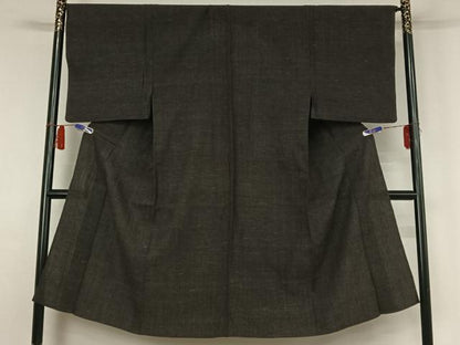 平和屋着物▽男性　紬　単衣　霞文　正絹　逸品　AABH9900jh