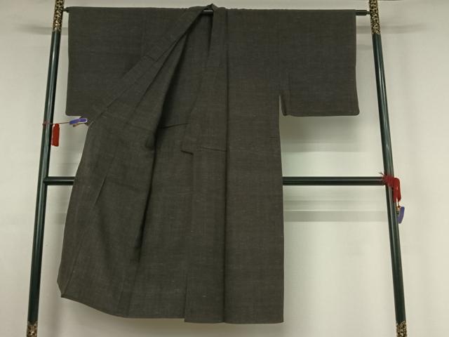 平和屋着物▽男性　紬　単衣　霞文　正絹　逸品　AABH9900jh