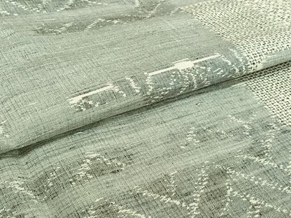 平和屋着物▽上質な紬　単衣　麻の葉間道　正絹　逸品　AABH9901jh