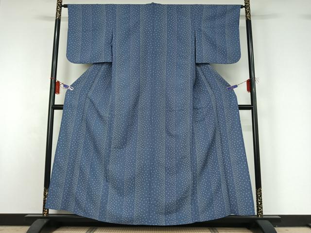 平和屋着物▽小紋　単衣　舞花文　洗える着物　AABH9903jh