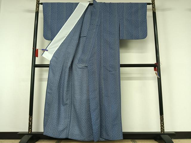 平和屋着物▽小紋　単衣　舞花文　洗える着物　AABH9903jh