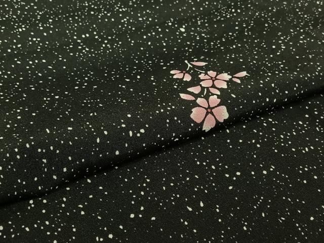 平和屋着物▽小紋　単衣　舞花文　洗える着物　AABH9904jh