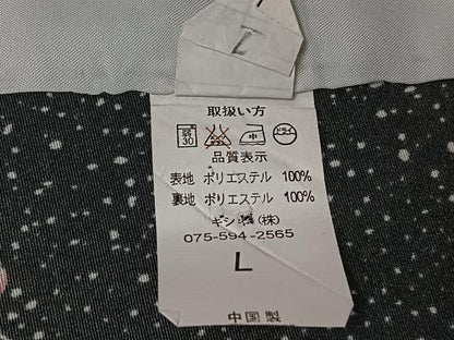 平和屋着物▽小紋　単衣　舞花文　洗える着物　AABH9904jh
