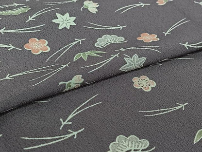 平和屋着物▽小紋　単衣　吹き寄せ文　洗える着物　AABH9906jh
