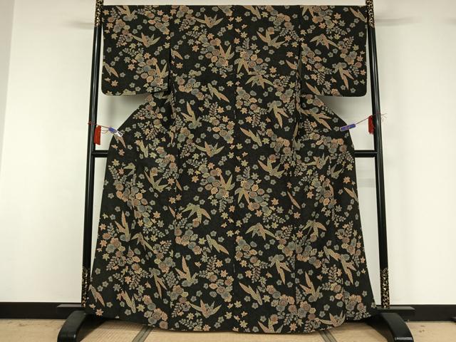 平和屋着物▽小紋　単衣　辻が花　洗える着物　AABH9910jh