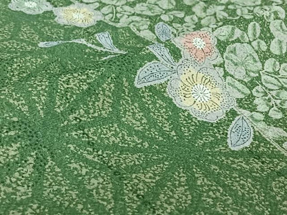 平和屋着物▽小紋　単衣　辻が花　洗える着物　AABH9917jh
