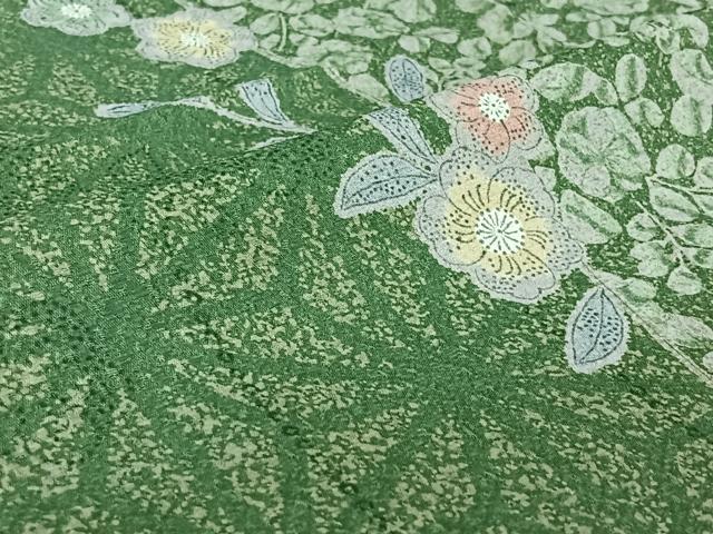 平和屋着物▽小紋　単衣　辻が花　洗える着物　AABH9917jh