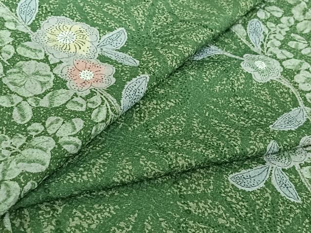 平和屋着物▽小紋　単衣　辻が花　洗える着物　AABH9917jh