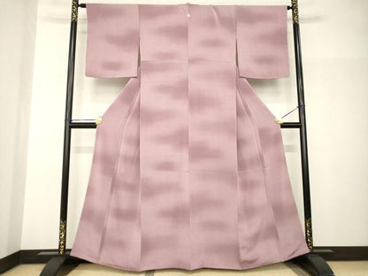 平和屋着物●上質な小紋　霞文　暈し染め　正絹　逸品　AABH9923ck