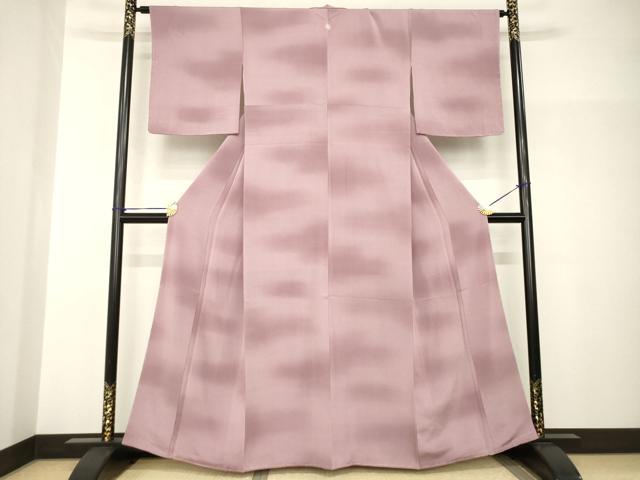 平和屋着物●上質な小紋　霞文　暈し染め　正絹　逸品　AABH9923ck