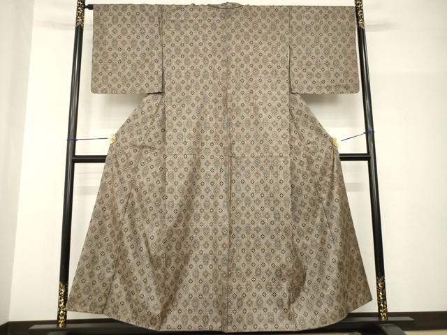 平和屋着物●本場大島紬　花菱文　割込み絣　正絹　逸品　AABH9925ck