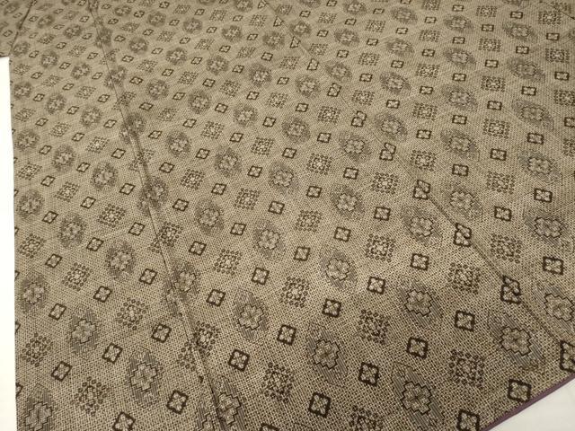 平和屋着物●本場大島紬　花菱文　割込み絣　正絹　逸品　AABH9925ck