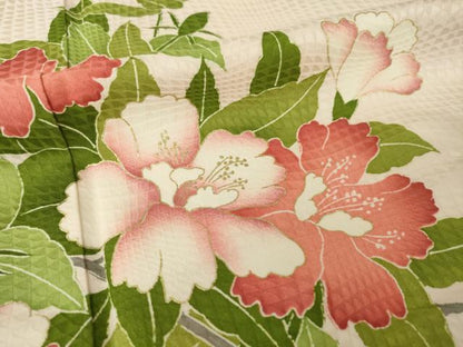 平和屋着物●訪問着　草花文　金彩　正絹　逸品　AABH9926ck