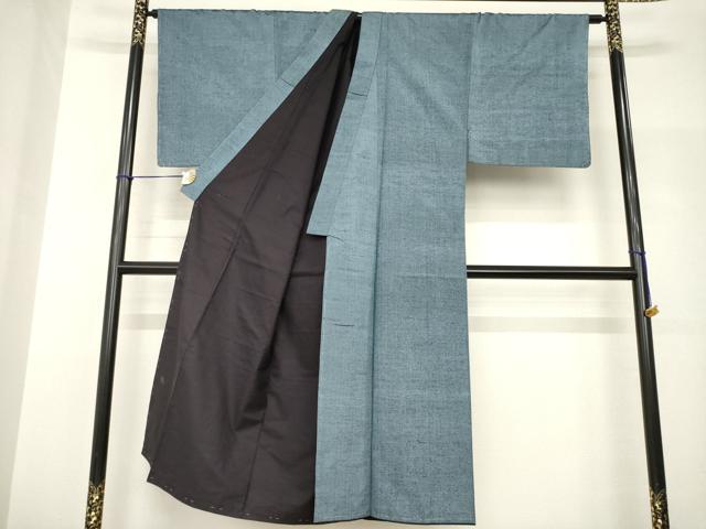 平和屋着物●男性　紬　霞文　正絹　逸品　AABH9929ck