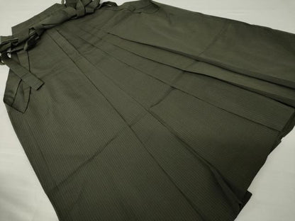 平和屋着物●男性　馬乗り袴　縞　正絹　逸品　AABH9931ck