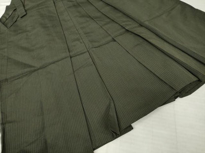 平和屋着物●男性　馬乗り袴　縞　正絹　逸品　AABH9931ck