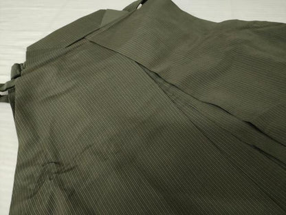 平和屋着物●男性　馬乗り袴　縞　正絹　逸品　AABH9931ck