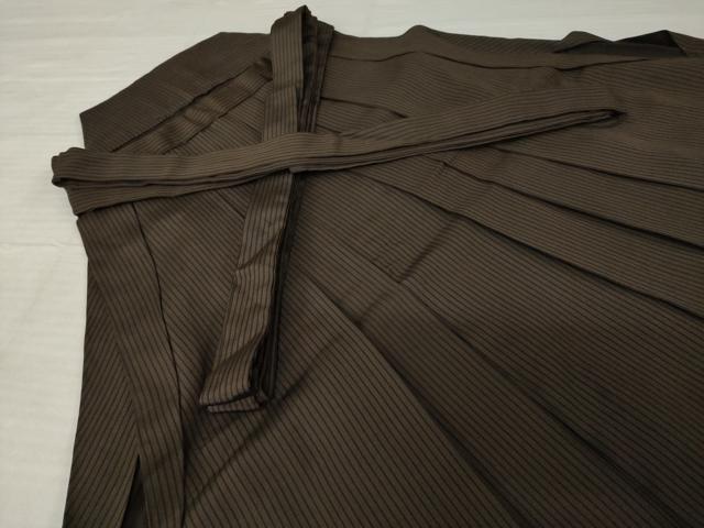平和屋着物●男性　馬乗り袴　縞　正絹　逸品　AABH9932ck