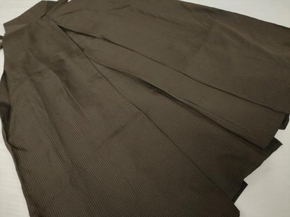 平和屋着物●男性　馬乗り袴　縞　正絹　逸品　AABH9932ck