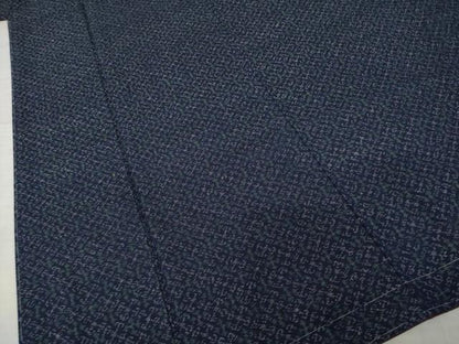 平和屋着物●上質な紬　幾何学文様　三越扱い　正絹　逸品　未使用　AABH9933ck