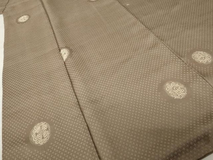 平和屋着物●お召　花丸文　正絹　逸品　AABH9934ck