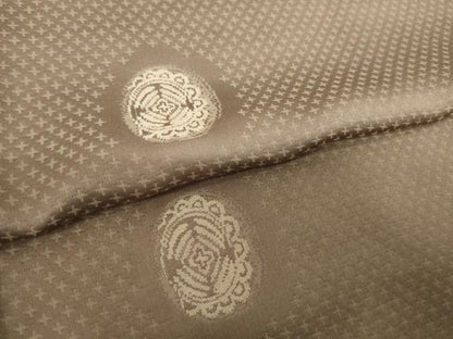 平和屋着物●お召　花丸文　正絹　逸品　AABH9934ck
