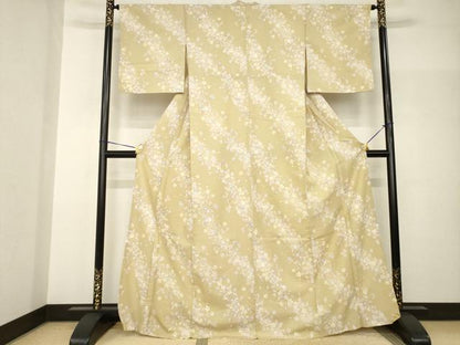 平和屋着物●小紋　桜　洗える着物　AABH9938ck