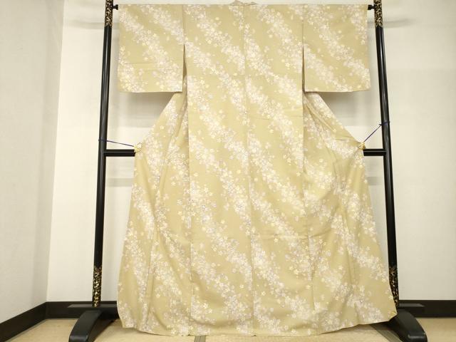平和屋着物●小紋　桜　洗える着物　AABH9938ck