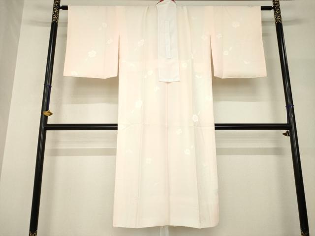 平和屋着物●長襦袢　袷　舞花地紋　暈し染め　半衿刺繍　正絹　逸品　AABH9943ck