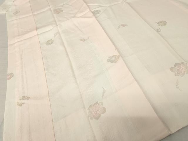 平和屋着物●長襦袢　袷　舞花地紋　暈し染め　半衿刺繍　正絹　逸品　AABH9943ck