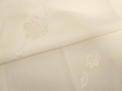 平和屋着物●長襦袢　袷　舞花地紋　暈し染め　半衿刺繍　正絹　逸品　AABH9943ck