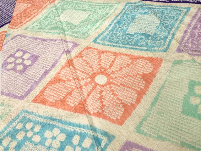 平和屋着物●豪華振袖　総絞り　花菱文　金彩　正絹　逸品　AABH9944ck