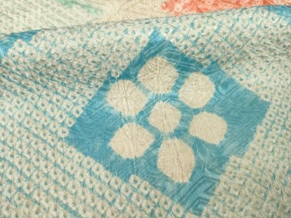 平和屋着物●豪華振袖　総絞り　花菱文　金彩　正絹　逸品　AABH9944ck