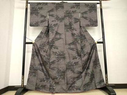 平和屋着物●本場大島紬　カタス7マルキ　花籬文　正絹　逸品　未使用　AABH9952ck