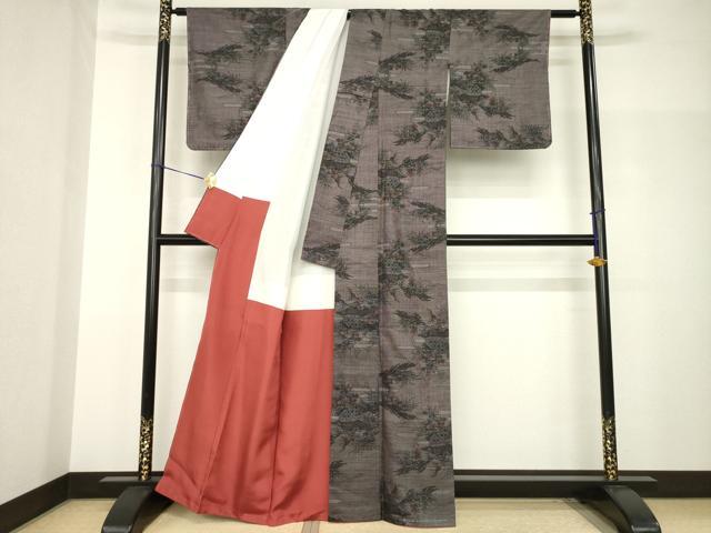 平和屋着物●本場大島紬　カタス7マルキ　花籬文　正絹　逸品　未使用　AABH9952ck