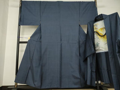 平和屋着物●男性　本場大島紬　アンサンブル　100亀甲　総詰め　キングサイズ　正絹　逸品　AABH9953ck